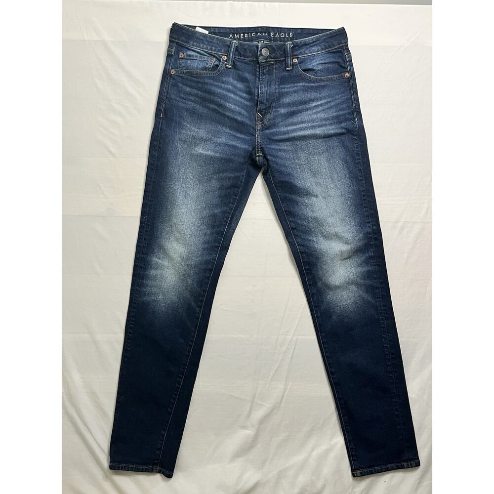 American Eagle Flex Athletic Fit Jeans Men’s 30x34 Dark Wash Stretch Denim